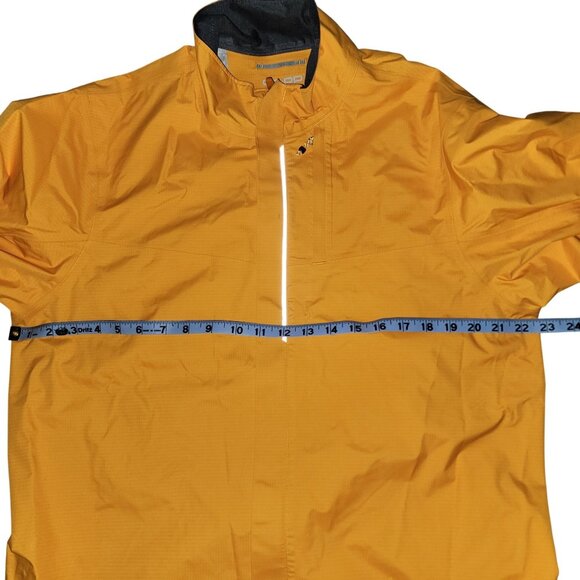 REI Co-Op Cycles Mens Yellow Reflective Cycling Rain Jacket Medium - Picture 6 of 9
